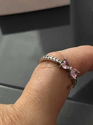 Anillo Pandora Lazo Rosa y Circonitas