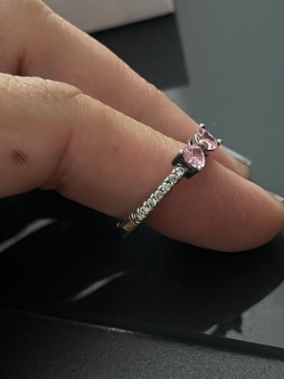 Anillo Pandora Lazo Rosa y Circonitas