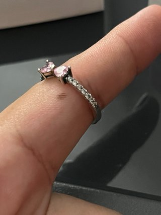 Anillo Pandora Lazo Rosa y Circonitas
