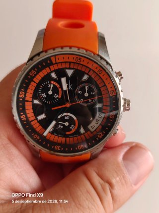 Reloj Calvin Klein Negro Naranja Cronógrafo