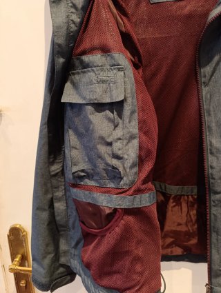 Chubasquero mujer Azul-gris