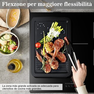 Placa de Inducción Flexible 4 Fuegos 7200W