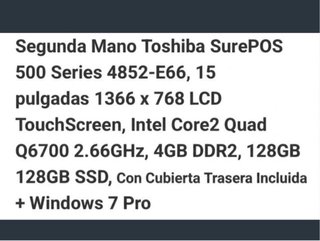 Pantalla Táctil TPV Toshiba Negra