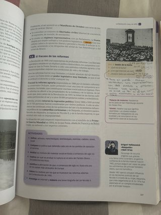 Historia del mundo contemporáneo, 1 bachillerato