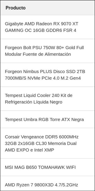 AMD Ryzen 7 9800X3D / 32GB / 2TB SSD / RX 9070 XT