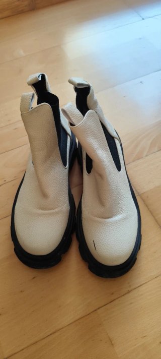 Botines Chelsea Blanco