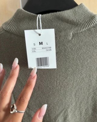 Abito Maglia Zuiki Verde Oliva TG M