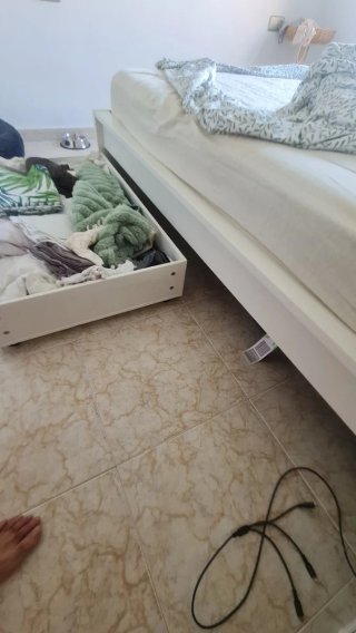 Cama MALM Ikea blanca con 2 cajones