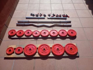 Conjunto de pesas musculación SALTER