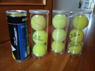 12 Pelotas de Tenis Dunlop y Head