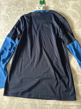 Camiseta deportiva manga larga azul