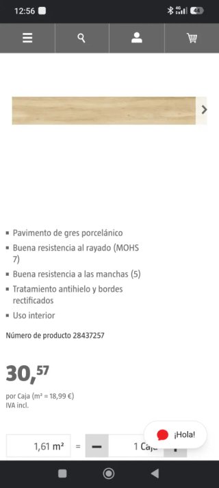 Pavimento Porcelánico HALCON 22,5x119,5