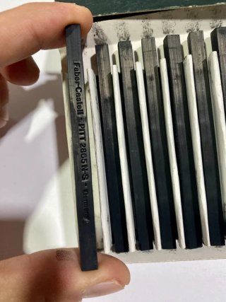 Tizas Carbón Pitt Faber Castell (12 uds)
