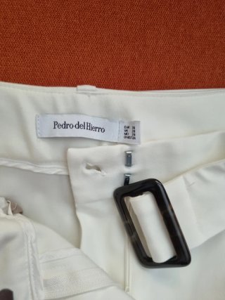 Pantalón Pedro del Hierro Talla 38 Blanco