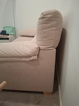 Sofá 2 Plazas Beige Tela. Como nuevo
