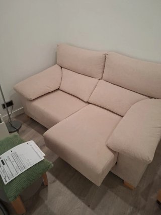 Sofá 2 Plazas Beige Tela. Como nuevo