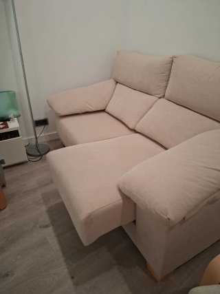 Sofá 2 Plazas Beige Tela. Como nuevo