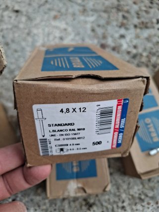 Remaches Aluminio Bralo 4,8x12 (500 uds)