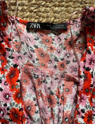 Vestido floral Zara Talla S