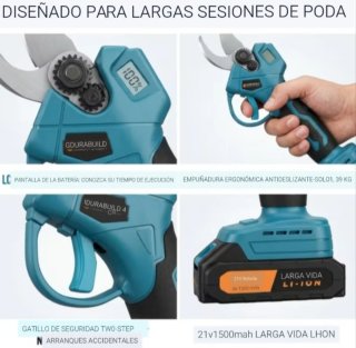 Tijeras Telescópicas 2 baterías y maletin.