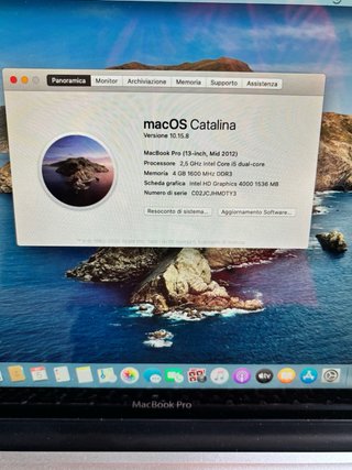 MacBook Pro 13 2012 Argento