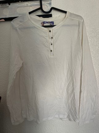 Camiseta blanca manga larga