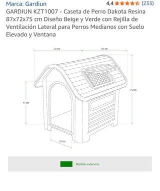 Caseta Perro pequeño o mediano, poco uso