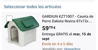 Caseta Perro pequeño o mediano, poco uso