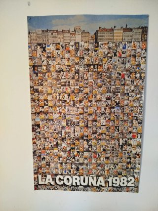 Cartel Mundial Fútbol España 82 A Coruña