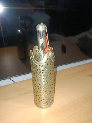 Botella artesanal decorada
