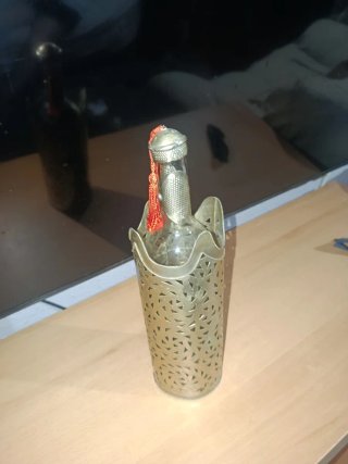 Botella artesanal decorada