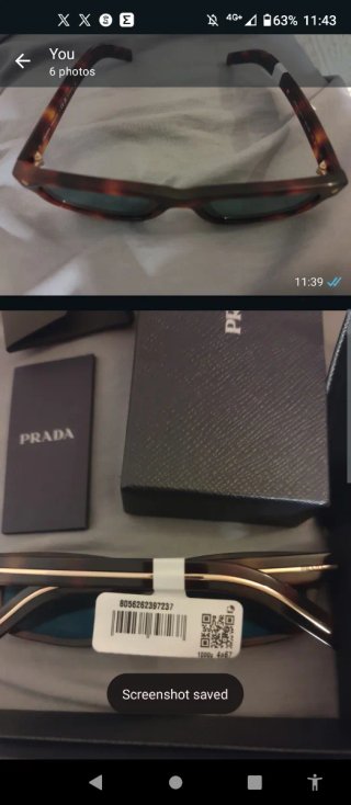 Gafas de sol Prada marrones nuevas