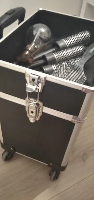 Maleta de maquillaje grande con ruedas