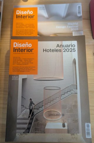 Lote 2 revistas Diseño Interior 2025 – Arquitectur
