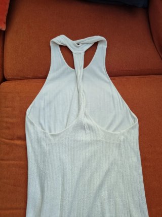 Vestido Massimo Dutti Crema Talla M