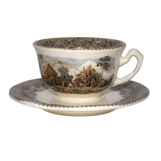 Tazas y platos la Cartuja de Sevilla original x6