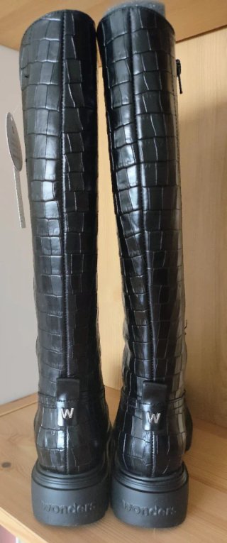 Botas altas Wonders Coco efecto piel cocodrilo