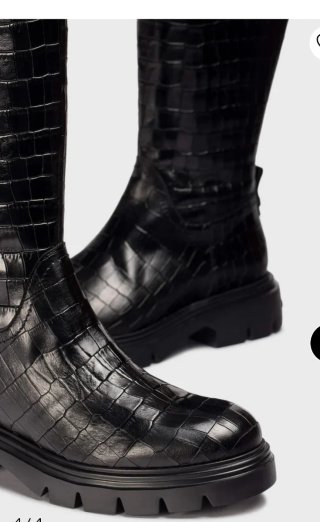 Botas altas Wonders Coco efecto piel cocodrilo