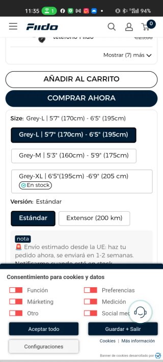 Bicicleta Eléctrica Talla L Fiido C21 Negra Mate