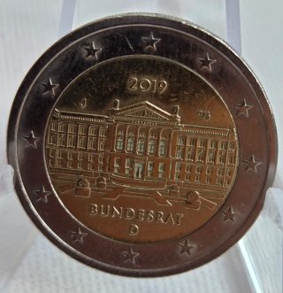 🇩🇪 2 euros Alemania 2019 – Bundesrat – Ceca D