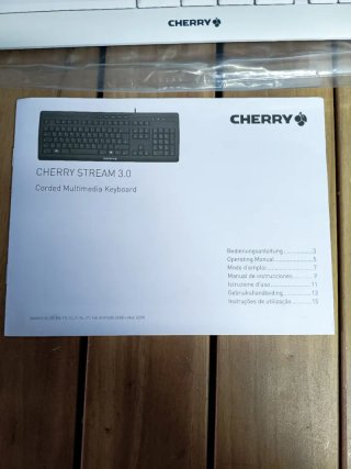Teclado Cherry Stream 3.0 USB Blanco