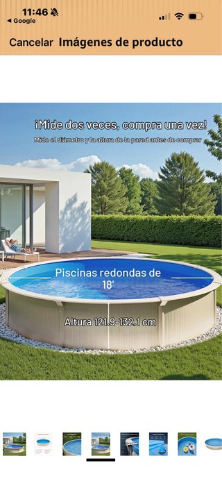 VEVOR Revestimiento Piscina Redonda 550x132