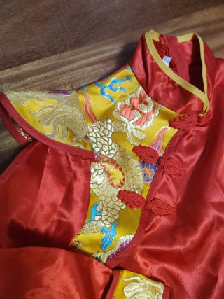 Disfraz oriental rojo talla infantil