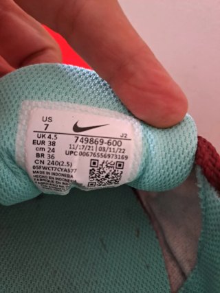 Zapatillas Nike Mujer Talla 38 Naranja/Rojo