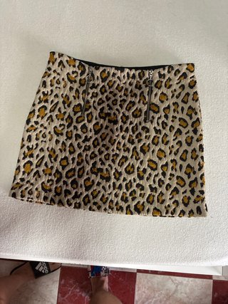 Falda Leopardo Stradivarius Talla S