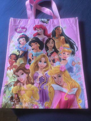 Bolsa de tela princesas Disney rosa