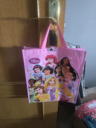 Bolsa de tela princesas Disney rosa