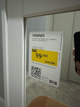 Armario Hemnes Ikea Blanco 103x16x98