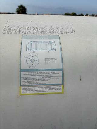 Placa solar H2O con depósito,vaso expansión nuevo