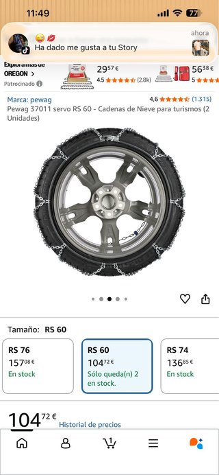 Cadenas de Nieve Pewag RS 60